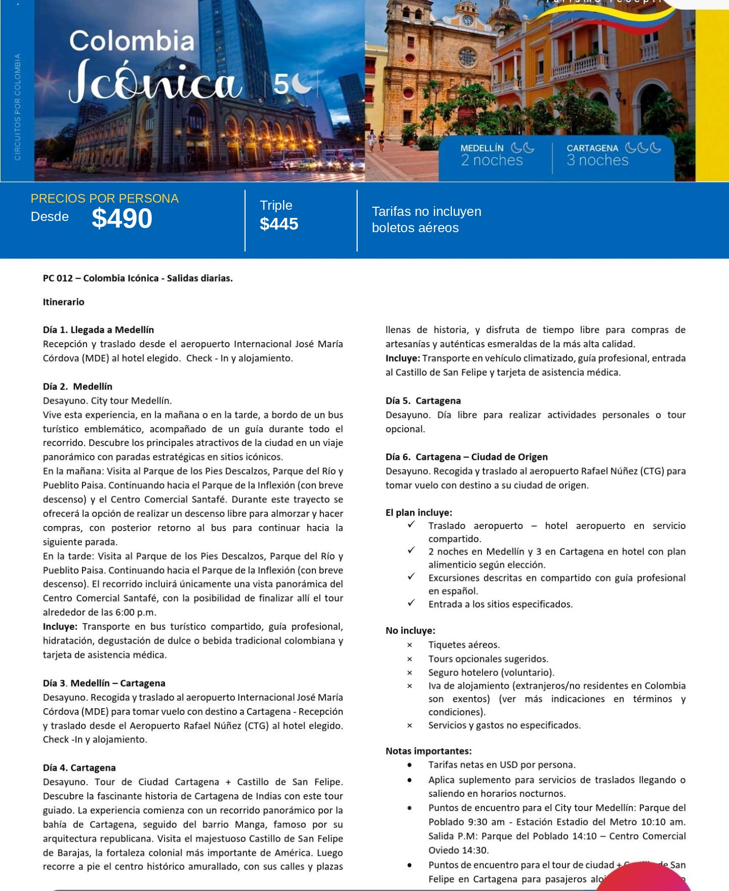 Colombia Icónica — 6 días