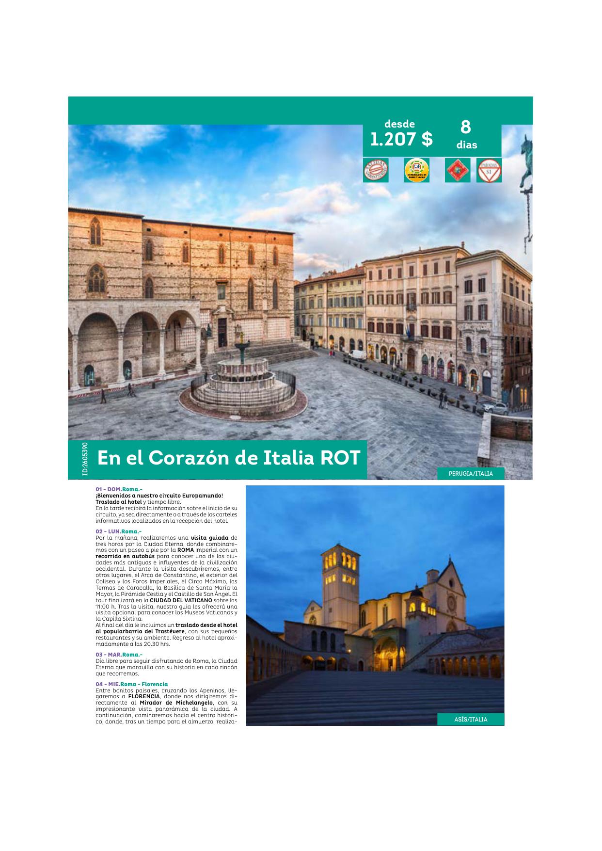 En el Corazón de Italia — 8 días